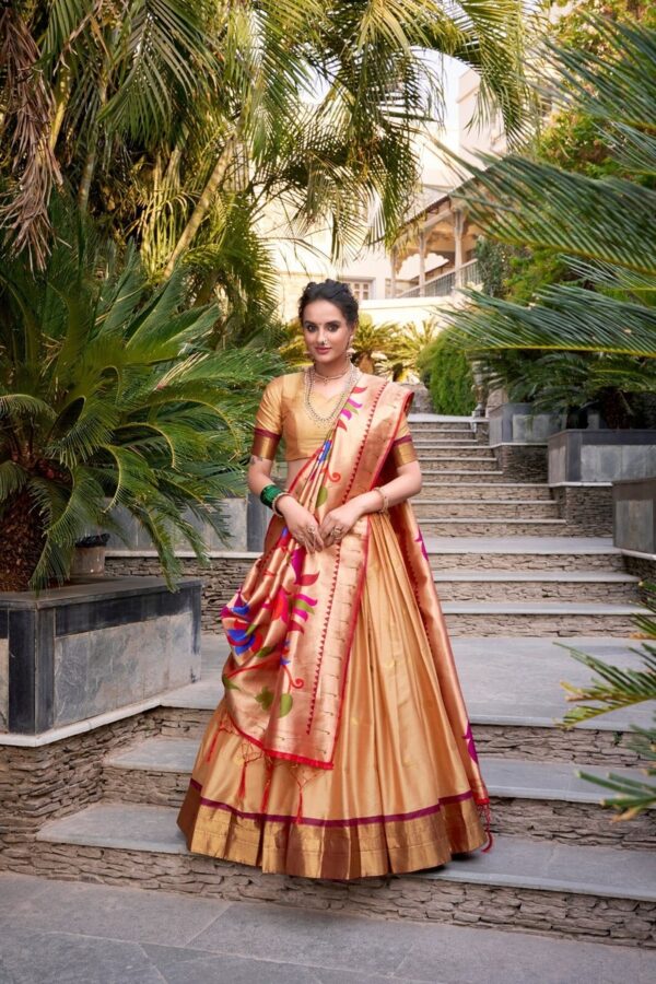 s-l1200 Latest Designer Jacquard Silk Lehnega Choli With Designer Dupatta For Women